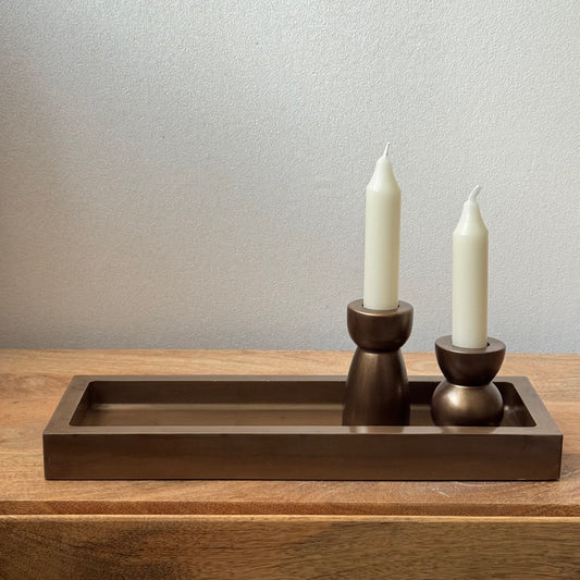 Bronze Candleholder Set