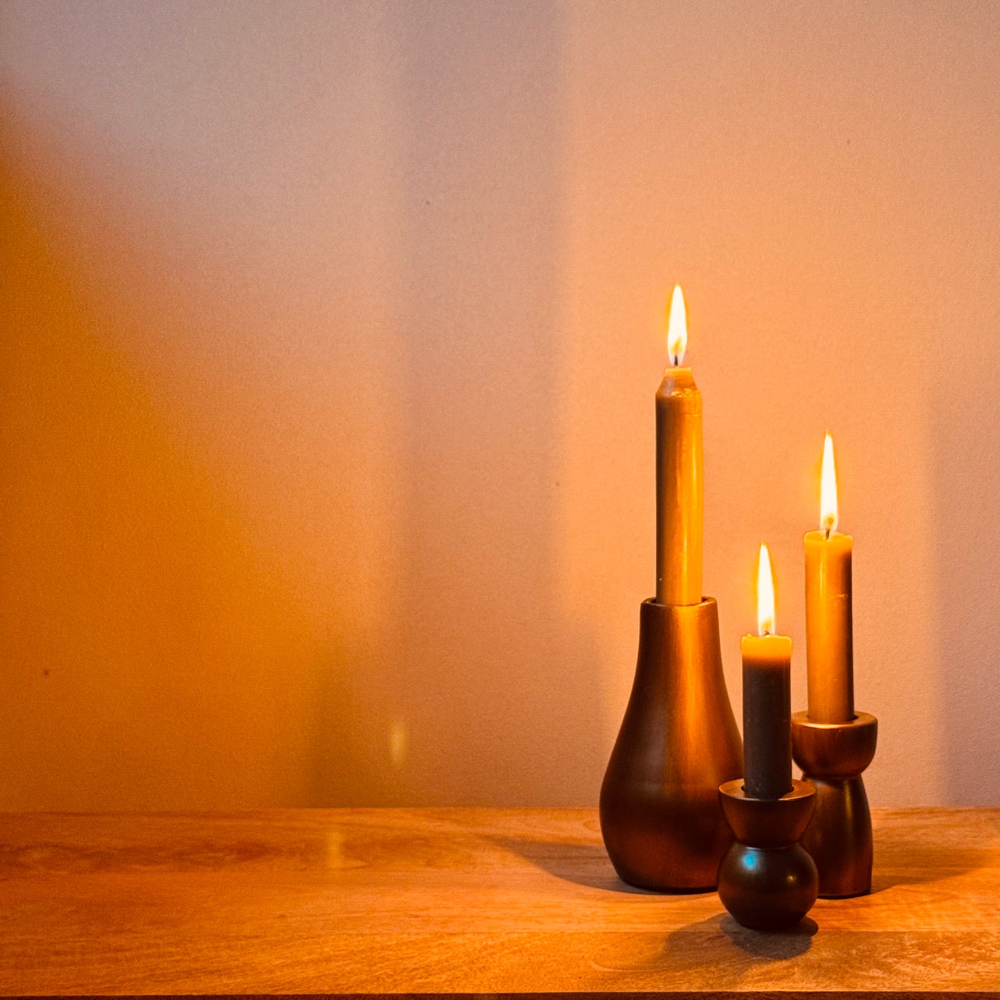 Bronze Candleholder Set