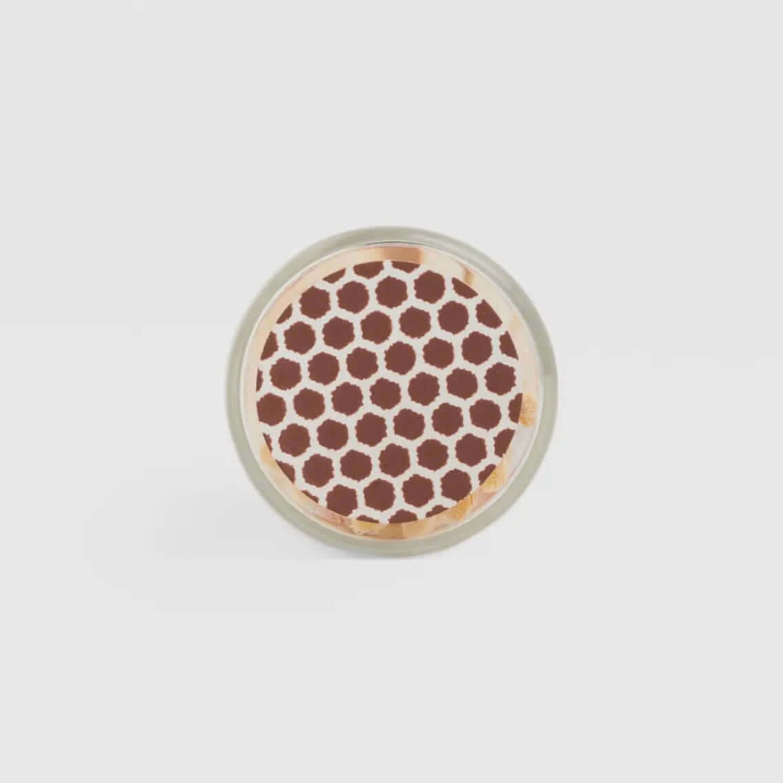 Witte lucifers in glazen mini stolp met dop van kurk