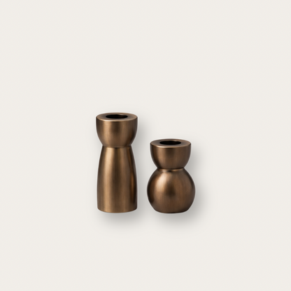 Bronze Candleholder Set